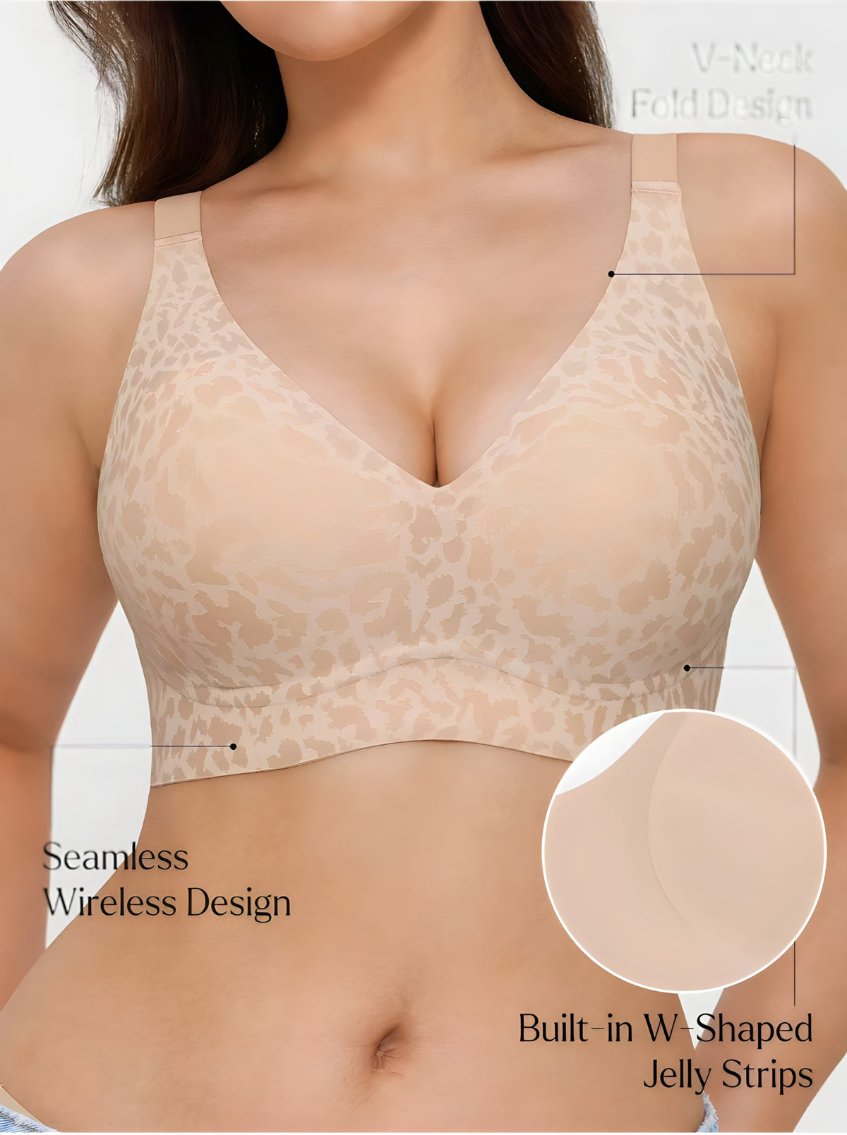 Soft Lift Co Seamless Wireless Jelly Minimizer Support Bra